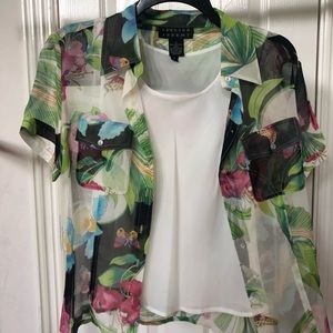 Tropical Button-up with Cami